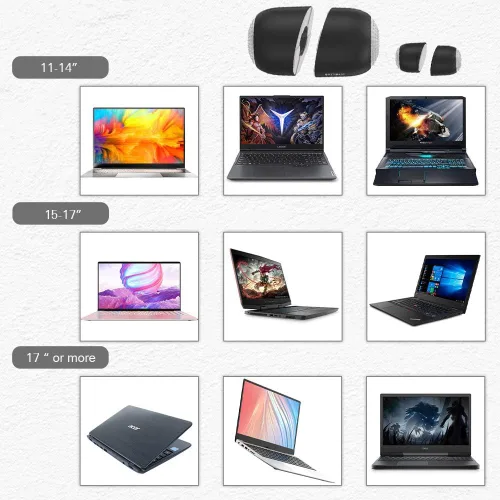 Miniatura 9 de Elevadores de laptop para escritorio, soporte de refrigeración para mini laptop, almohadillas magnéticas para teclado, patas ergonómicas