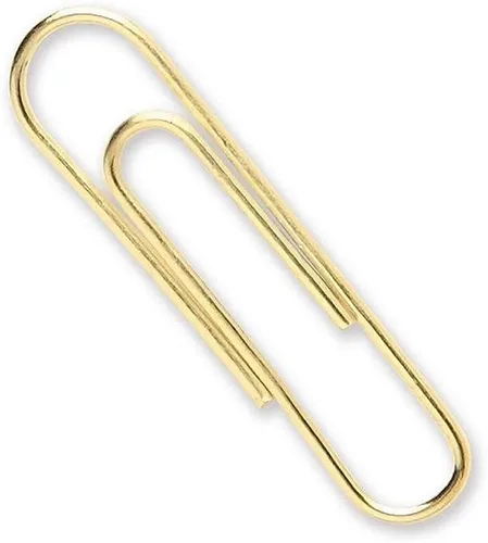 Miniatura 3 de Clips jumbo para papeles ACCO, tonalidad en oro, de acabado suave, alambre de acero, capacidad para 20 hojas, caja de 50 clips (A7072532)