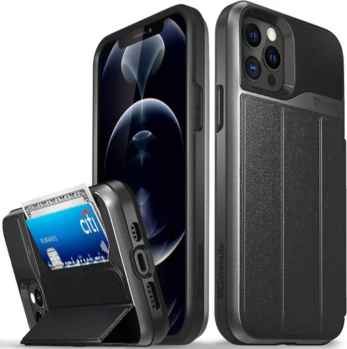 Miniatura 27 de VENA vCommute - Funda tipo cartera compatible con Apple iPhone 12 Pro Max (6.7 pulgadas) (protección contra caídas de grado militar), funda de cuero