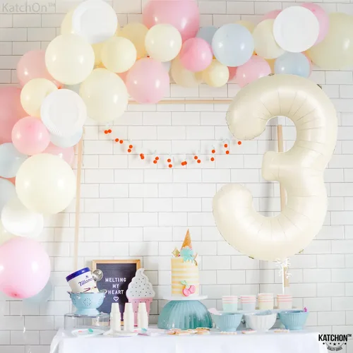Miniatura 1265 de KatchOn, Globo grande azul número 2 de 40 pulgadas Decoraciones de cumpleaños de Baby Shark para niño de 2 años Globo azul número 2 Globo