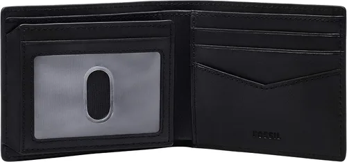 Miniatura 3 de Fossil - Cartera plegable de cuero para hombre con ventana abatible de identificación