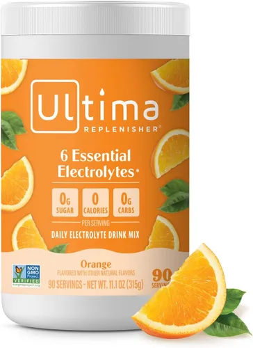 Miniatura 13 de Ultima Replenisher Mezcla diaria de electrolitos en polvo, sin azúcar, frambuesa azul, 90 porciones, polvo de hidratación con 6 electrolitos