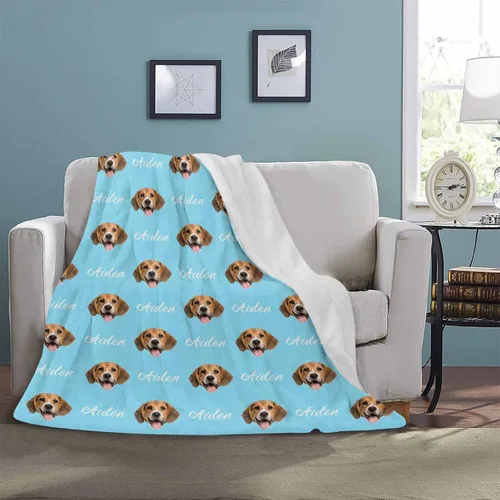 Miniatura 4 de Manta personalizada con foto de perro, mantas con imagen personalizada para amantes de los perros, manta personalizada para regalos con mis propias