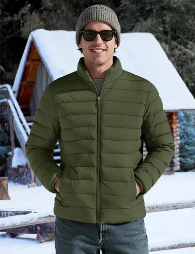 Miniatura 2 de TACVASEN Chaqueta Puffer Ligera para Hombre Chaquetas Acolchadas de Invierno Puffy Abrigadas Resistentes al Agua Resistentes al Viento Abrigos