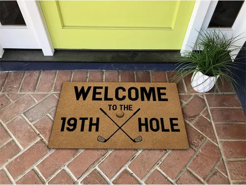 Miniatura 7 de Divertida alfombra de bienvenida para porche delantero con parte trasera de goma, 30 pulgadas de largo x 18 pulgadas de ancho, tapete personalizado