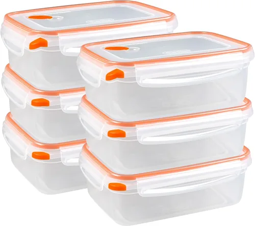 Miniatura 10 de Sterilite Ultra-Seal 3.1 tazas rectángulo, recipiente hermético para almacenamiento de alimentos, tapa con pestillo, apto para microondas