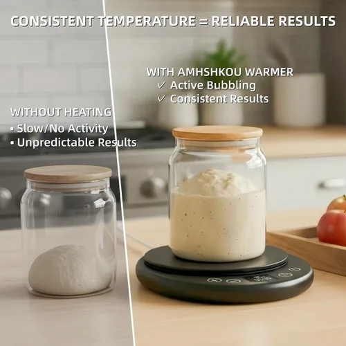 Miniatura 4 de Calentador básico de masa madre, calentador de fermentación de precisión de ±1 °F, temporizador programable de 24 horas con inicio retardado