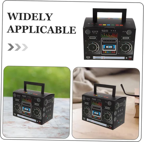 Miniatura 8 de MERRYHAPY 6 cajas de regalo de fiesta de los años 80, cajas de boom novedosas cajas retro de radio de colores mezclados para dulces retro