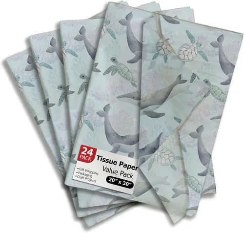 Miniatura 32 de Pro Supply Global Papel de seda impreso con hojas de otoño para bolsas de regalo o cajas y envoltura, papel de seda decorativo de otoño a granel
