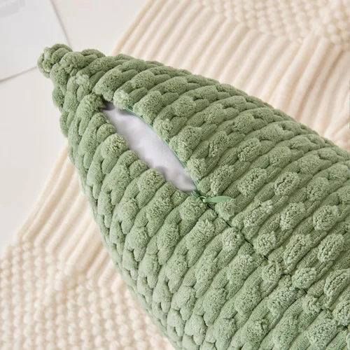 Miniatura 115 de K Kevin Textile - Juego de 2 fundas de almohada decorativas de corduroy suave azul con rayas estilo bohemio, fundas de almohada para sofá, cama