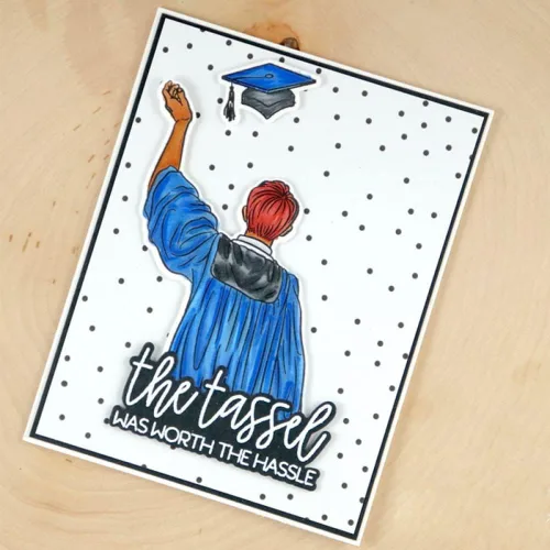 Miniatura 8 de Estudiantes de posgrado Vista trasera Troqueles y sellos para hacer tarjetas So Pround of You, To the Graduate, You Did It,Words Alpahbets - Sello