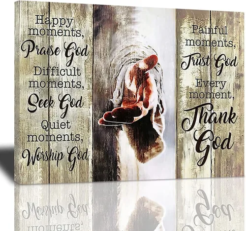 Miniatura 9 de Póster en lienzo con imágenes de Jesús, león y cordero, impresión en lienzo con texto en inglés "God Bible Christian Religios" para pared, pintura