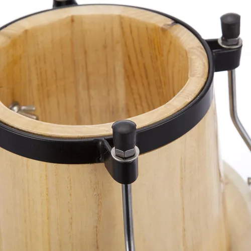 Miniatura 6 de Conjunto de Bongós RockJam de 7" y 8" con Bolsa Acolchada y Llave de Afinación Natural