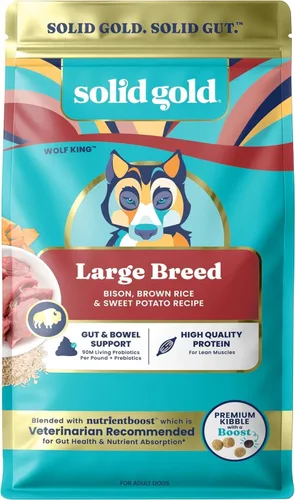 Miniatura 21 de Solid Gold Bison Alimento seco para perros grandes – Alto en proteína, croquetas de grano entero con bisonte real, arroz integral y Omega 3