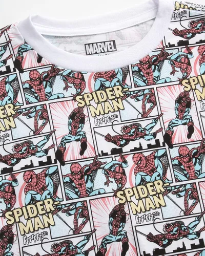Miniatura 2 de Marvel Camiseta de los Vengadores para niño, Spider-Man, Capitán América, Hulk, Iron Man, Camiseta gráfica de manga corta de superhéroe para niños