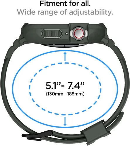 Miniatura 3 de Spigen for Apple Watch Band with Case, Rugged Armor Pro Compatible with Ultra 3/2/1 49mm, Series 11/10 46/42mm, 9/8/7 45/41mm, SE3/SE2/SE/6/5/4
