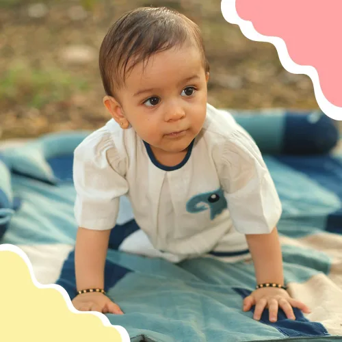 Miniatura 3 de MHYSA Ropa de bebé niña, 100% algodón Khadi bordado ropa, vestido de algodón estampado de bloque a mano, ropa para bebés y niños pequeños