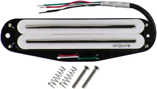 Miniatura 20 de OriPure Pastillas de doble carril caliente Alnico5 Humbucker de un solo tamaño de bobina 15-16K Fit ST/SQ Style Guitarra eléctrica, color negro