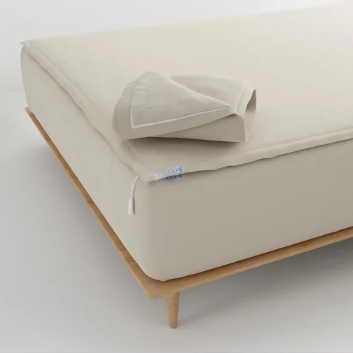 Miniatura 15 de QuickZip Paquete de Repuesto Fitted Plus: 1 Sábana Bajera (Base + Sábana con Cremallera) y 1 Sábana con Cremallera - Fácil de Cambiar, No se Sale
