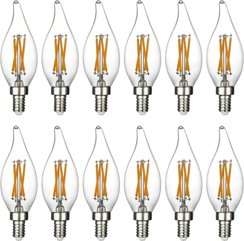 Miniatura 8 de Paquete de 4 bombillas LED T45/T14, bombillas Edison vintage de 4 W, 2700 K, 550 lúmenes, equivalentes a 40 W, bombillas de tubo ámbar amarillo