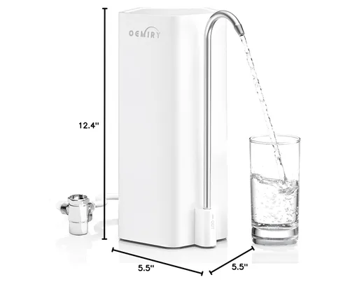 Miniatura 8 de Filtro de agua para encimera, sistema de filtración de agua alcalina de 8000 galones para grifo de fregadero, reduce el 99.99% de cloro, metales