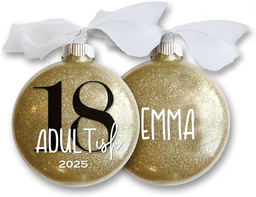 Miniatura 18 de Adorno de Navidad oficial de 13 adolescentes, regalo de cumpleaños número 13 para adolescentes, niño o niña, recuerdo de 13 años, bola brillante