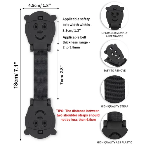 Miniatura 2 de Correa de Seguridad Anti Escape con Hebilla y Clip para Pecho de Bebé (Menos de 1.5 Años) Arnés con Clip de Pecho, Correa de Seguridad para Bebé