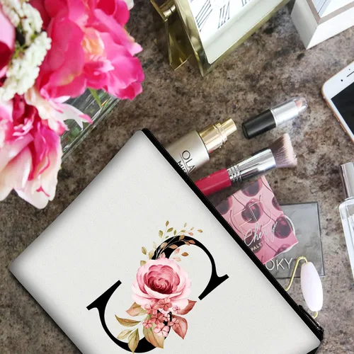 Miniatura 4 de Vavabox A-Z Bolsa de maquillaje personalizada, regalos de cumpleaños para mujeres y mamá, regalos para mejor amiga, bolsa de cosméticos para novia