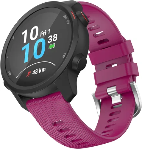 Miniatura 10 de OVERSTEP Compatible con Garmin Venu 2 Plus, Venu SQ Band, correa de muñeca de 0.787 pulgadas, correa de silicona suave impermeable de liberación