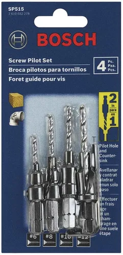 Miniatura 2 de BOSCH SP515 Juego de brocas avellanadoras con vástago hexagonal de 5 piezas con #6, #8, #10 y #12