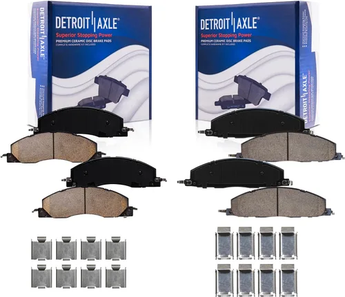 Miniatura 149 de Detroit Axle - Pastillas de freno traseras para Honda Odyssey 2011-2017 Pilot 2007-2013 MDX 2010-2013 ZDX 2010-2013 Pastillas de freno de cerámica