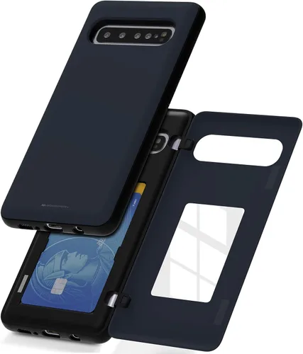 Miniatura 79 de GOOSPERY Funda tipo cartera para Samsung Galaxy S22 Ultra, [tarjetero] parachoques magnético de puerta con cierre automático, cubierta protectora