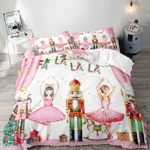 Miniatura 21 de LUVIVIHOME Juego de 3 Piezas de Funda de Edredón de Navidad Tamaño Queen, Juegos de Ropa de Cama, Funda de Edredón a Cuadros Búfalo Negro y Rojo