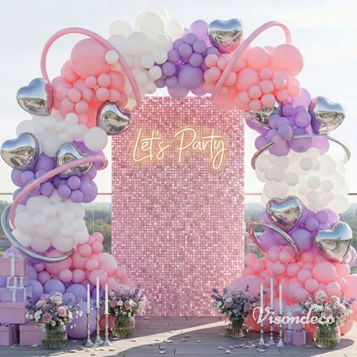 Miniatura 17 de Kit de guirnalda de globos azul marino, 102 globos azules y blancos con globos dorados y de papel de aluminio, arco de decoración de fiesta