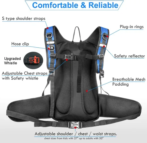 Miniatura 2 de Mothybot Mochila de Hidratación Aislada con Vejiga de Agua de 3L Libre de BPA a Prueba de Fugas, Mochila de Senderismo Ligera de Gran Almacenamiento