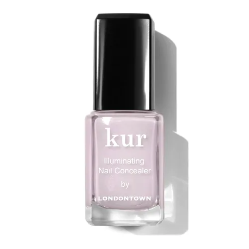 LONDONTOWN Corrector de uñas iluminador: esmalte de uñas brillante transparente y fortalecedor para uñas amarillentas, dañadas o decoloradas, Rosa