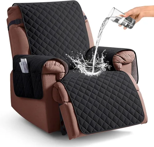 Miniatura 21 de KinCam Funda 100% impermeable para silla reclinable, fundas de sofá reclinable para mascotas, perros, funda de sofá reclinable, protector de muebles