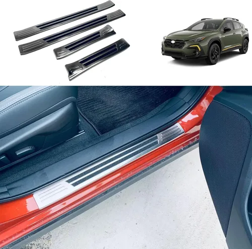 Miniatura 14 de Accesorios de automóvil compatibles con Subaru Crosstrek 2023-2026, placa interior del umbral de la puerta, cubierta protectora de arañazos, marco
