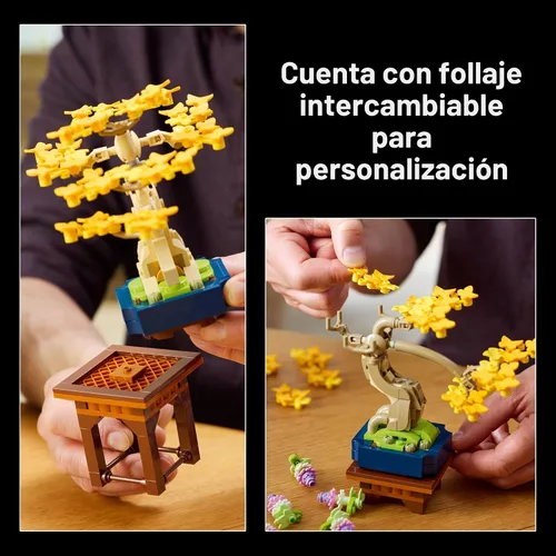Miniatura 4 de LEGO Botanicals - Juego de construcción de mini árboles bonsái, bloques de construcción de árbol bonsái artificial para adultos, mayores de 18 años