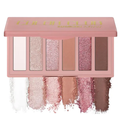 Miniatura 12 de SUSIKEKI 6 Colores Mini Paleta de Sombras de Ojos Rosa Neutro Nude Shimmer y Mate con Espejo Altamente Pigmentada de Larga Duración Impermeable 02