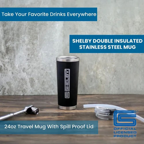 Miniatura 3 de Vaso Shelby de acero inoxidable de doble pared con aislamiento de 24 onzas Aislamiento al vacío Se adapta a bebidas calientes o frías Tapa