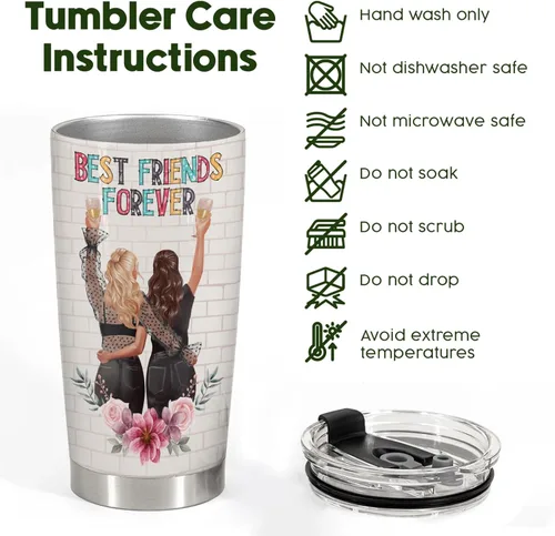 Miniatura 8 de 34HD Taza de Mejor Amigo con Tapa, Taza de Bebida Aislada BFF de 20 oz, Taza de Café de Otro Año de Unión, Regalos de Mejores Amigos, Regalos