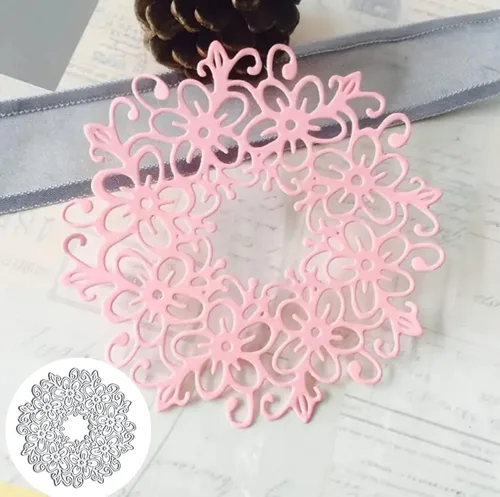 Troqueles de metal de flores redondas 3D, troqueles de flores redondas 3D, plantillas de corte de metal para tarjetas de álbumes de recortes,