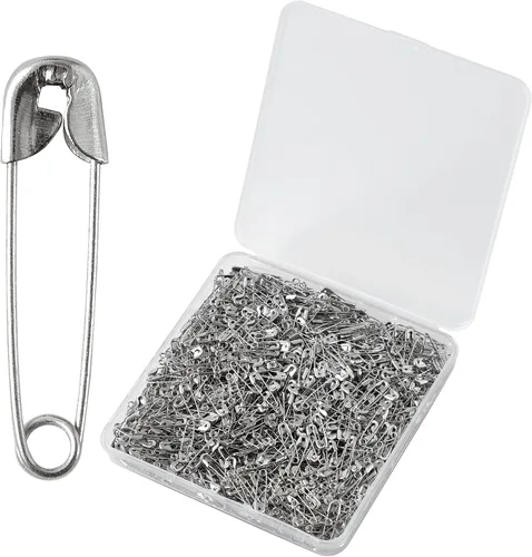 Miniatura 9 de Juego de 1000 pines de seguridad pequeños de 0.75 pulgadas/0.748 in, acero niquelado resistente a la oxidación para manualidades, costura, Dorado
