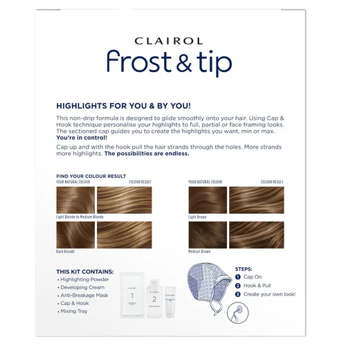 Miniatura 3 de Clairol Nice'n Easy Frost & Tip - Tinte para el cabello original, color rubio claro a castaño medio, paquete de 1 unidad