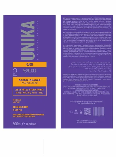 Miniatura 8 de agilise UNIKA - Acondicionador natural para el cabello de Ojon, acondicionador hidratante para mujeres, aceite de coco y derivados de oliva