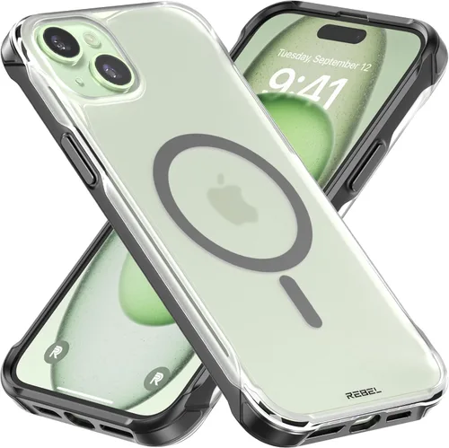 Miniatura 12 de Phone REBEL - Funda transparente para iPhone 14 Plus [Serie esmerilada Gen-4], textura mate translúcida, no se pone amarilla, protectores a prueba