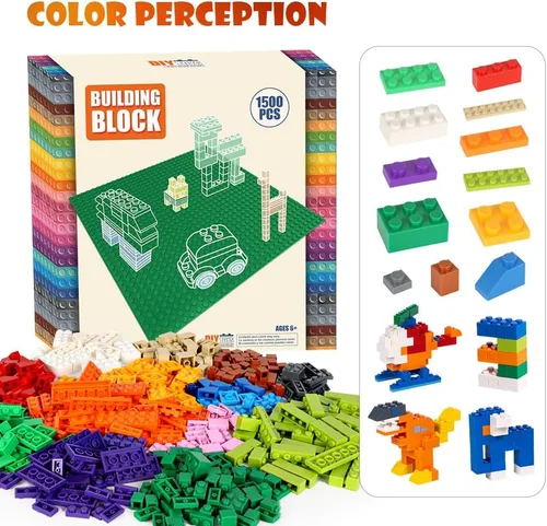 Miniatura 4 de Lekebaby Juego clásico de ladrillos de construcción de 1500 piezas para niños, juego creativo, compatible con todas las principales marcas, juguete