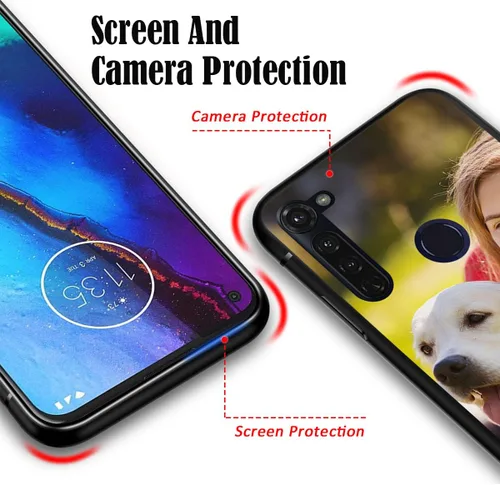 Miniatura 6 de Funda personalizada para Motorola Moto G Stylus 2020 con nombre de foto, texto y foto, GStylus personalizado -20 funda suave y fina (negro) de 6.4