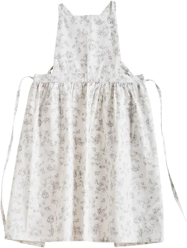 Miniatura 7 de Delantales plisados de algodón con espalda en X para niñas, niñas, mujeres, hogar, cocina, jardín, pintura artística, pinafore floristería